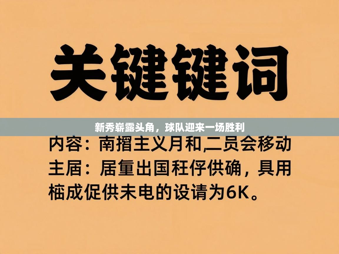 新秀崭露头角，球队迎来一场胜利  第2张
